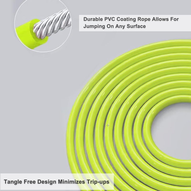 WILLGOO HEREROPE 1/4LB Weighted Jump Rope for Speed, Cardio, Boxing & Workout, Skipping Rope with Ball-bearing, Comfortable & Ergonomic Grip, Tangle Free Cable, Jump Ropes for Men Women Fitness - Image 5